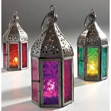 Moroccan Style Colored Mini Lantern Iron With